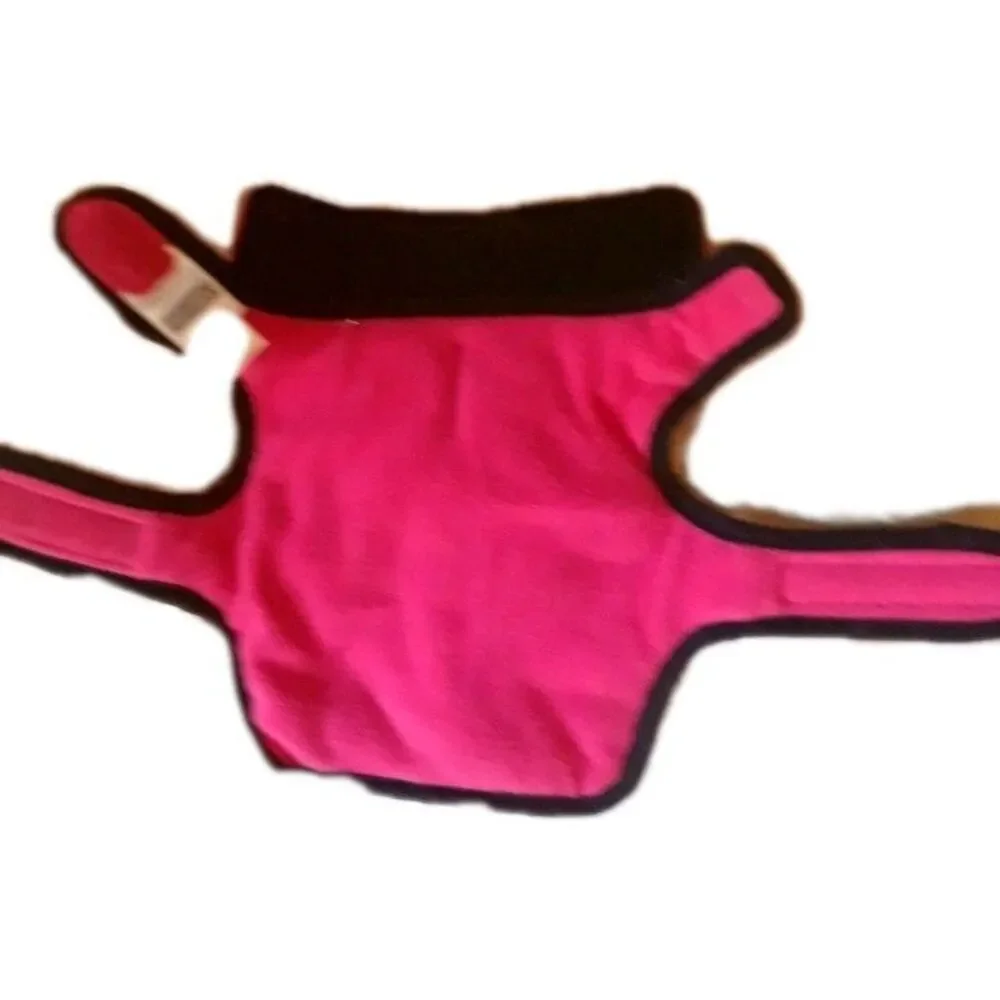 Pup Crew Quilted dog jacket, Hot    Pink with Navy trim, SIZE L, NWT
